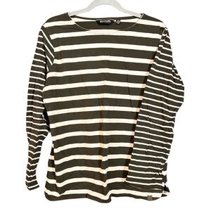 Regatta Long Sleeve Striped Shirt – Olive & Cream